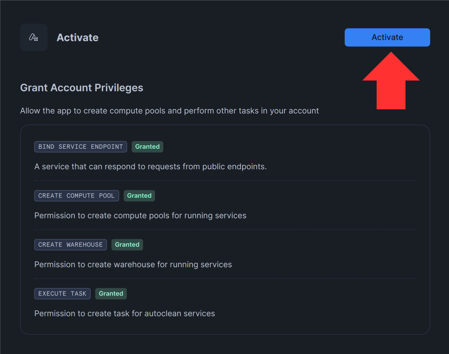 Activate application