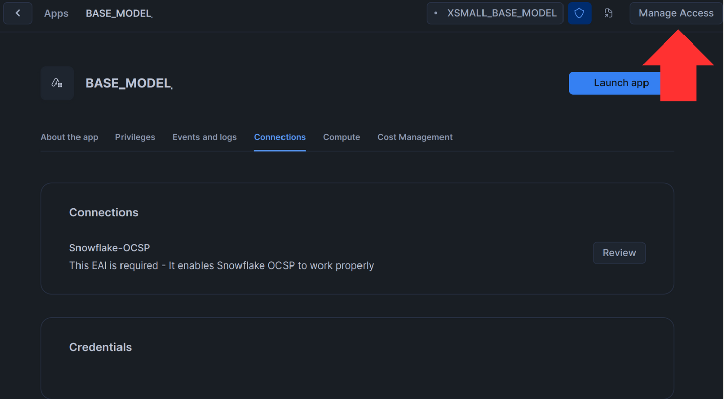 Manage access