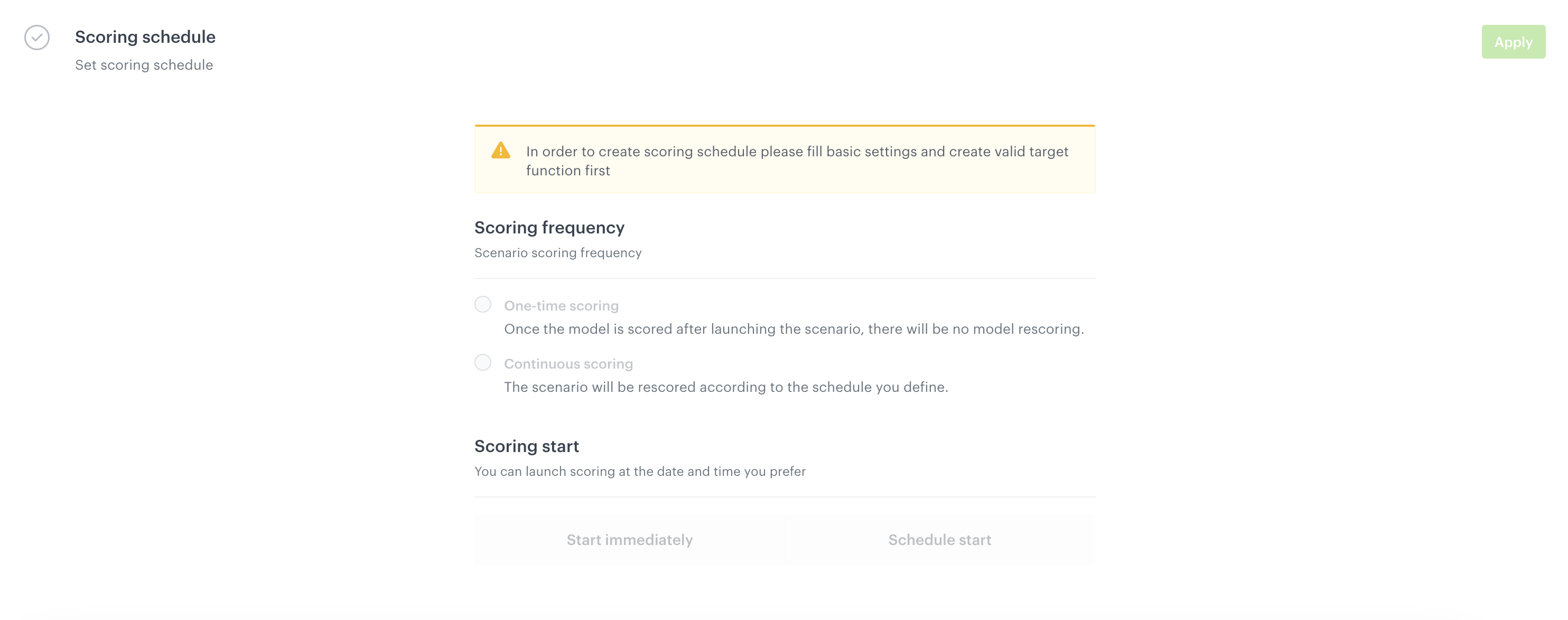 Inference settings